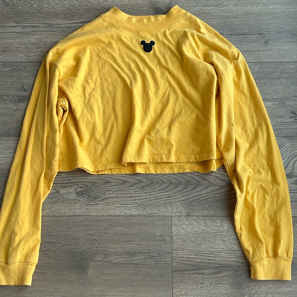 Disney Yellow Long Sleeve Tee with Mickey Icon